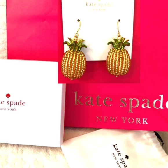 kate spade Jewelry - KATE SPADE Earrings Pineapple By The Pool- Box Bag